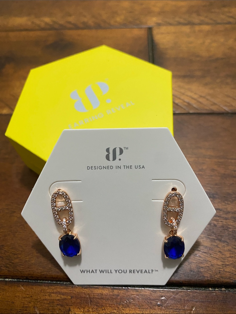 Bomb Party OG Originals Earrings - Lab Created Burma Blue Spinel - Rose Gold